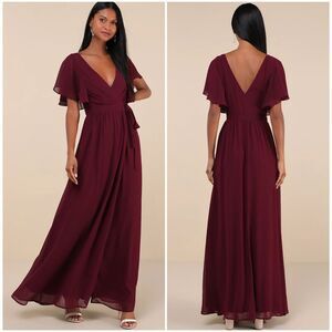 september sunsets burgundy floral print wrap maxi dress Burgundy Floral Maxi Dress